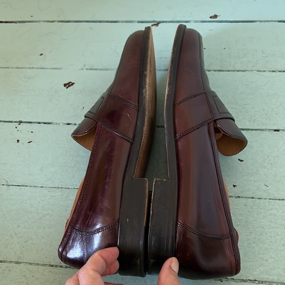 Johnston& Murphy Size 9.5W (EU 42 1/2) All Leather Loafers Handcrafted in Italy - Picture 9 of 15